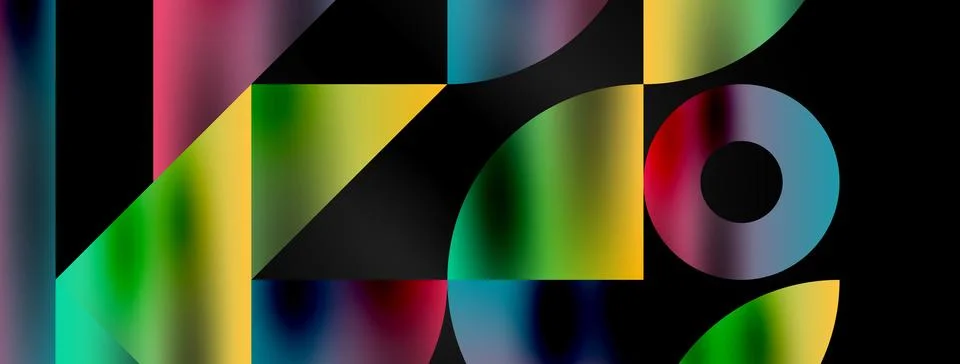Mosaic pattern composition featuring harmonious interplay of triangles, lines 스톡 일러스트