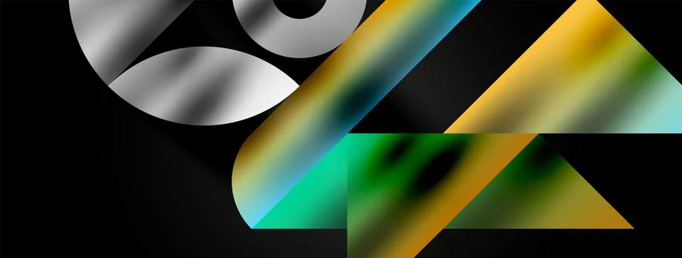 Mosaic pattern composition featuring harmonious interplay of triangles, lines Illustrazione stock