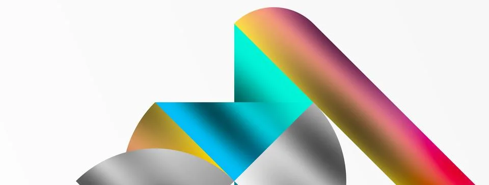 Mosaic pattern composition featuring harmonious interplay of triangles, lines 库存插图