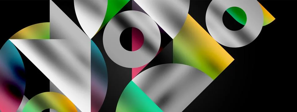 Mosaic pattern composition featuring harmonious interplay of triangles, lines Illustrazione stock