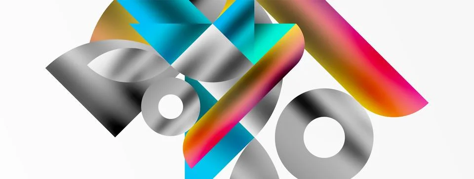 Mosaic pattern composition featuring harmonious interplay of triangles, lines Illustrazione stock