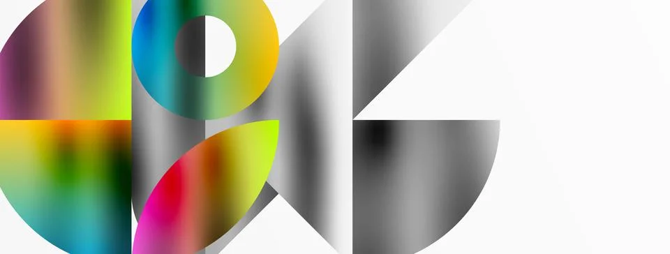 Mosaic pattern composition featuring harmonious interplay of triangles, lines 스톡 일러스트
