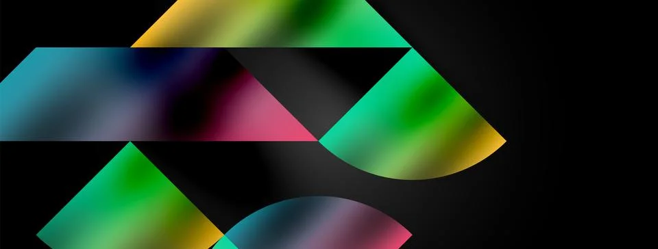 Mosaic pattern composition featuring harmonious interplay of triangles, lines Stock Illustration
