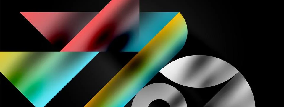 Mosaic pattern composition featuring harmonious interplay of triangles, lines Illustrazione stock