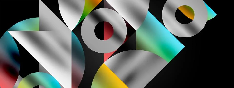 Mosaic pattern composition featuring harmonious interplay of triangles, lines Illustrazione stock