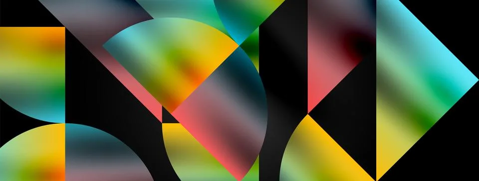 Mosaic pattern composition featuring harmonious interplay of triangles, lines Stockillustratie