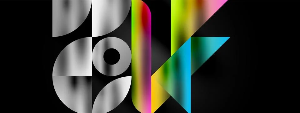 Mosaic pattern composition featuring harmonious interplay of triangles, lines Stockillustratie