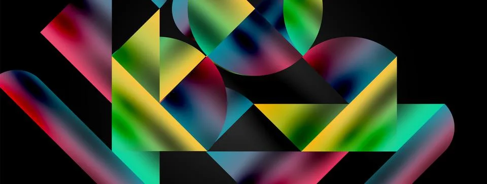 Mosaic pattern composition featuring harmonious interplay of triangles, lines Stockillustratie