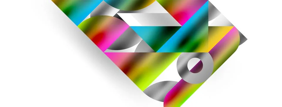 Mosaic pattern composition featuring harmonious interplay of triangles, lines Illustrazione stock