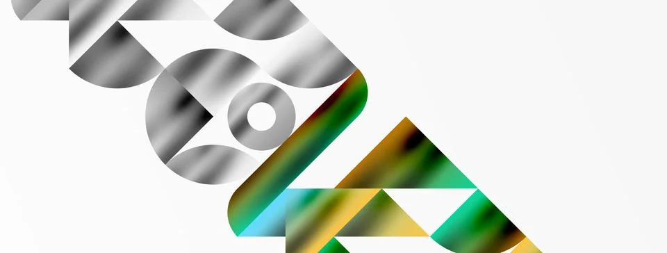 Mosaic pattern composition featuring harmonious interplay of triangles, lines イラスト素材