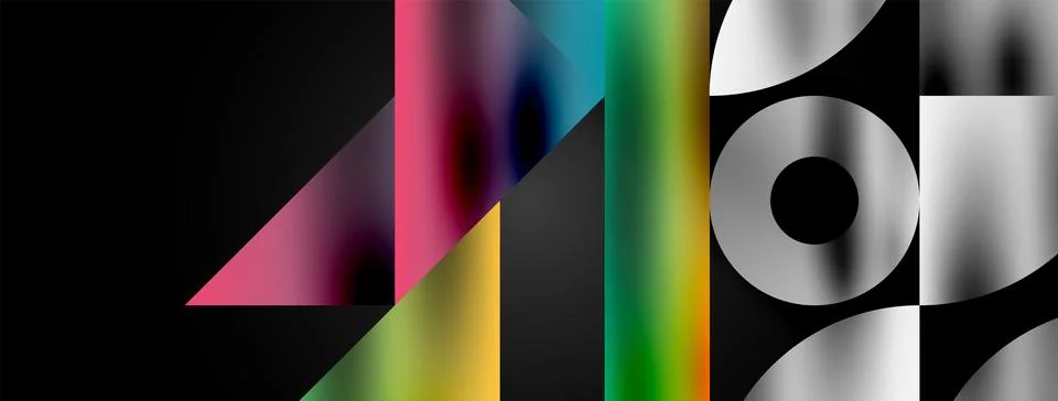 Mosaic pattern composition featuring harmonious interplay of triangles, lines Stockillustratie