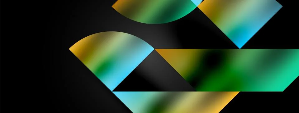 Mosaic pattern composition featuring harmonious interplay of triangles, lines Stock Illustration