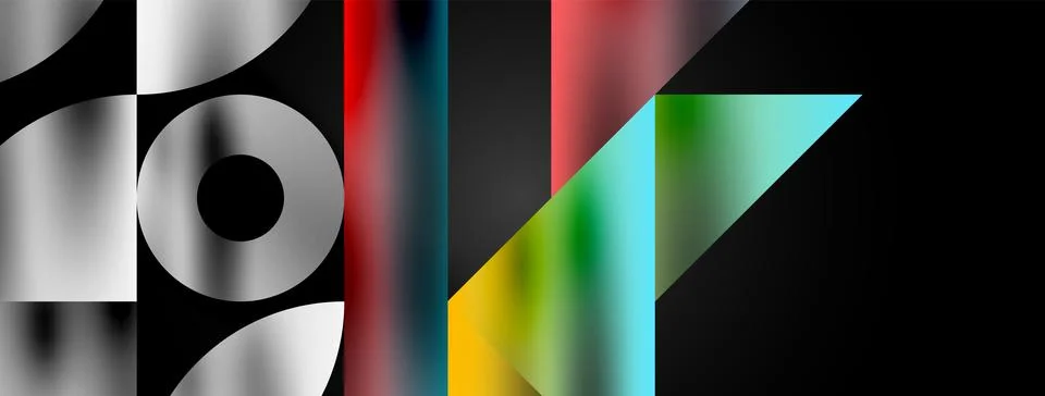 Mosaic pattern composition featuring harmonious interplay of triangles, lines Stockillustratie