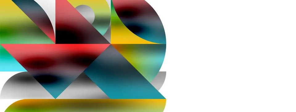 Mosaic pattern composition featuring harmonious interplay of triangles, lines Illustrazione stock