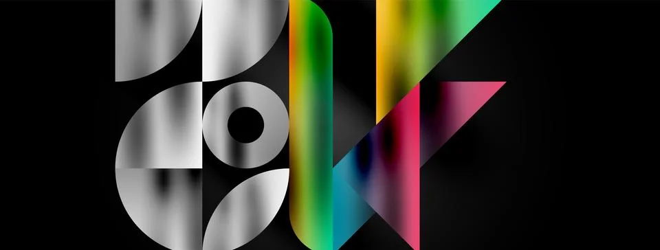 Mosaic pattern composition featuring harmonious interplay of triangles, lines Stockillustratie