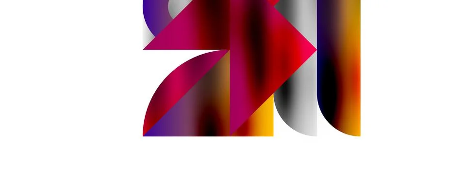 Mosaic pattern composition featuring harmonious interplay of triangles, lines Ilustración de archivo