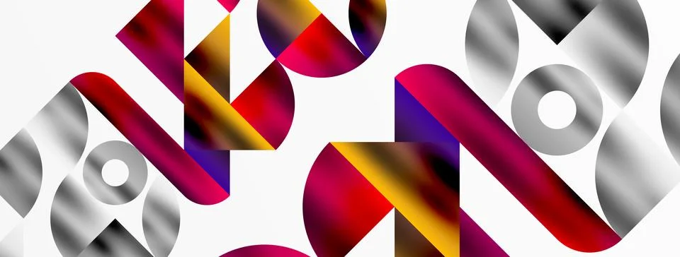 Mosaic pattern composition featuring harmonious interplay of triangles, lines Illustrazione stock