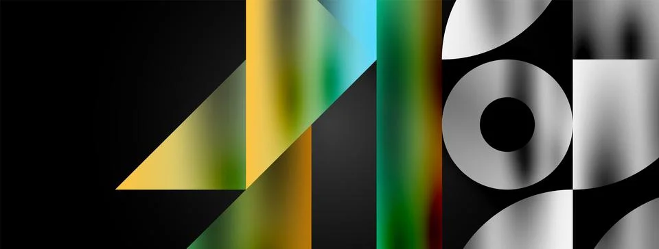 Mosaic pattern composition featuring harmonious interplay of triangles, lines 스톡 일러스트