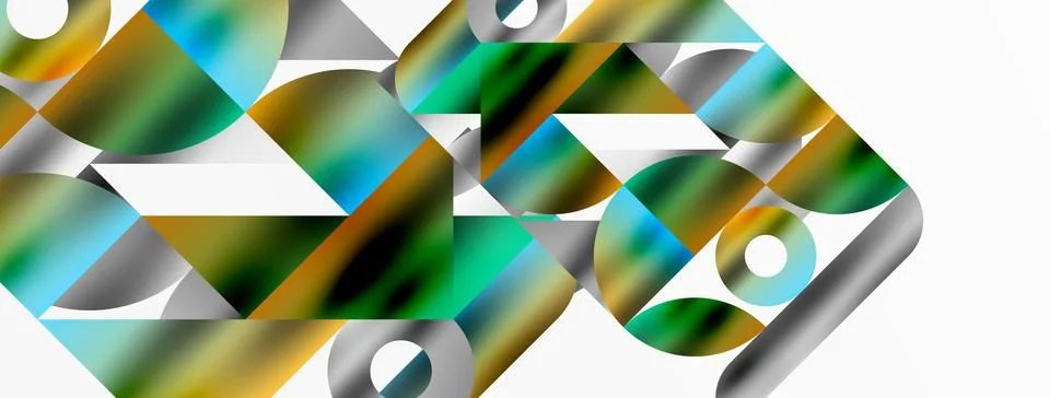 Mosaic pattern composition featuring harmonious interplay of triangles, lines Illustrazione stock