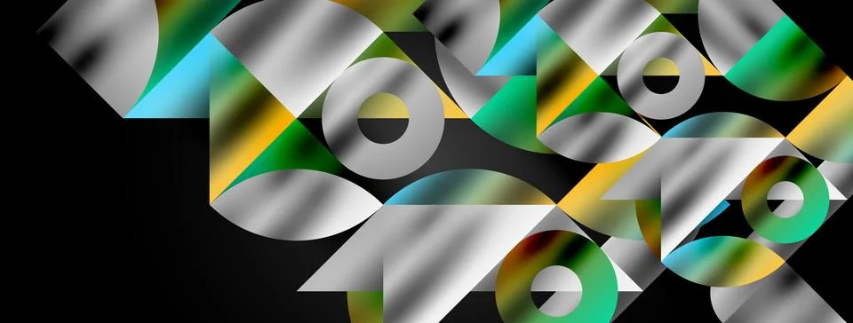 Mosaic pattern composition featuring harmonious interplay of triangles, lines イラスト素材
