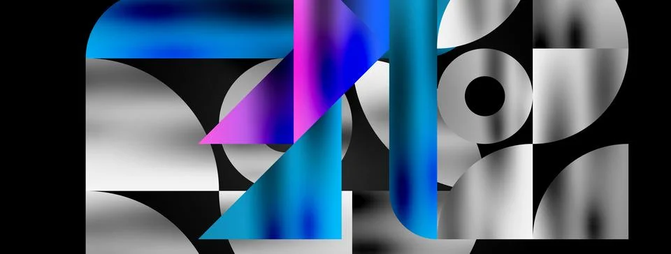 Mosaic pattern composition featuring harmonious interplay of triangles, lines イラスト素材