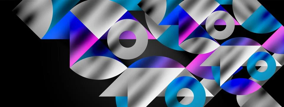 Mosaic pattern composition featuring harmonious interplay of triangles, lines Stockillustratie