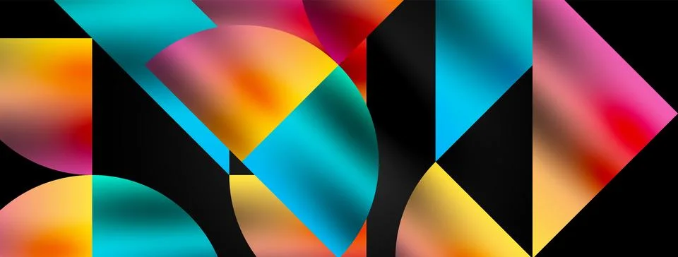 Mosaic pattern composition featuring harmonious interplay of triangles, lines イラスト素材