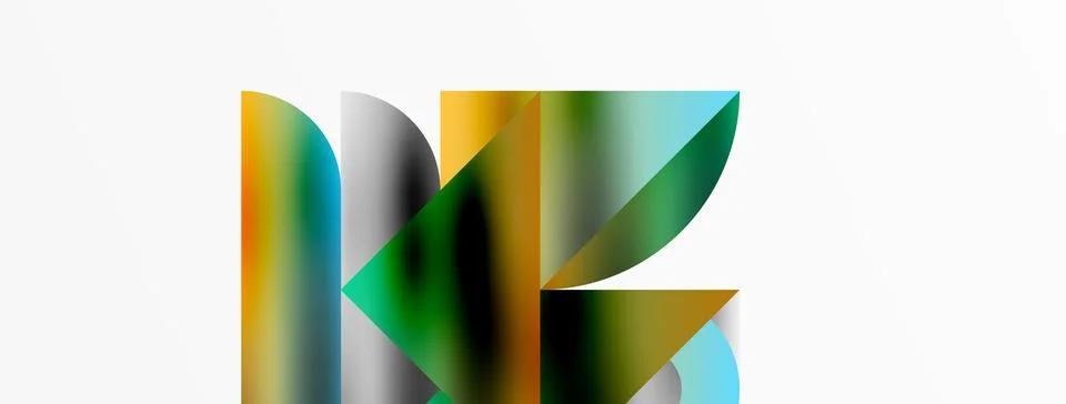 Mosaic pattern composition featuring harmonious interplay of triangles, lines Illustrazione stock