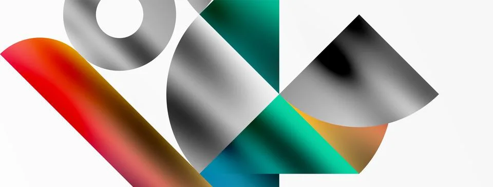 Mosaic pattern composition featuring harmonious interplay of triangles, lines 库存插图