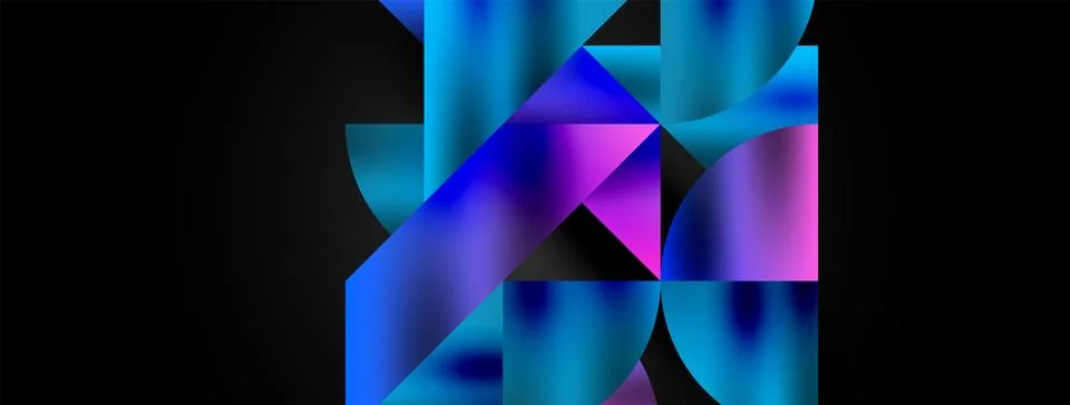 Mosaic pattern composition featuring harmonious interplay of triangles, lines Stockillustratie