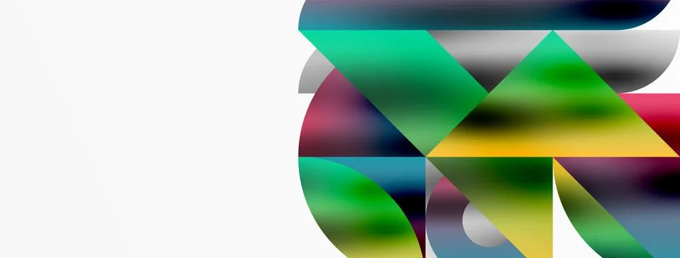 Mosaic pattern composition featuring harmonious interplay of triangles, lines Stockillustratie