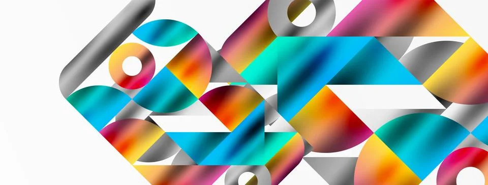 Mosaic pattern composition featuring harmonious interplay of triangles, lines イラスト素材