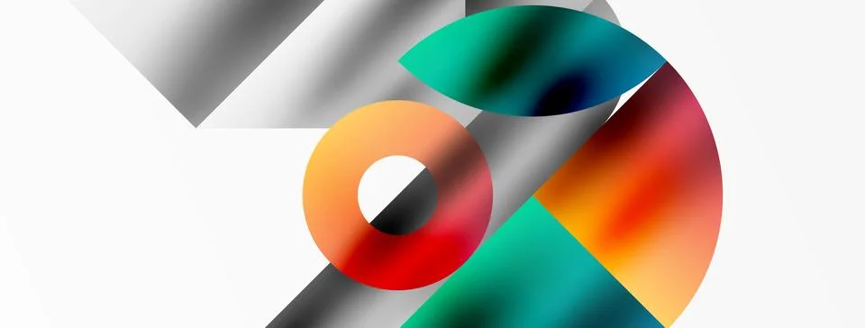 Mosaic pattern composition featuring harmonious interplay of triangles, lines Ilustración de archivo