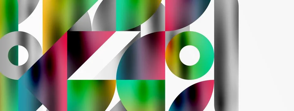 Mosaic pattern composition featuring harmonious interplay of triangles, lines Stockillustratie