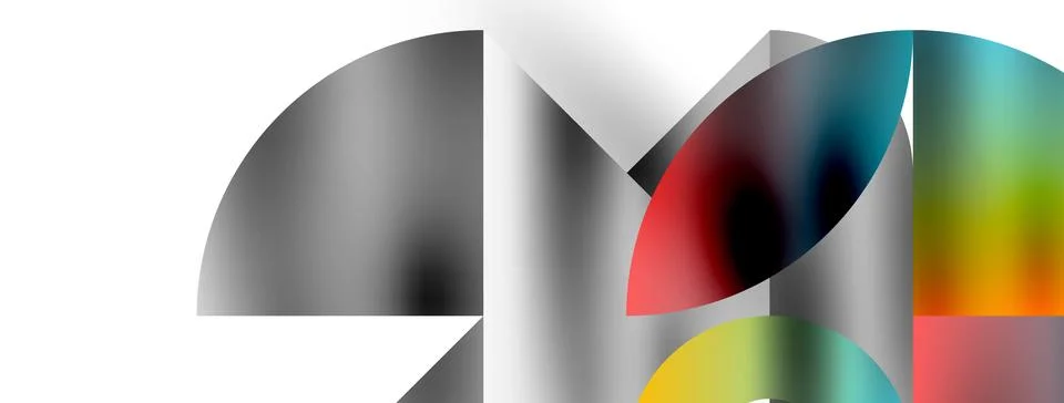 Mosaic pattern composition featuring harmonious interplay of triangles, lines Illustrazione stock