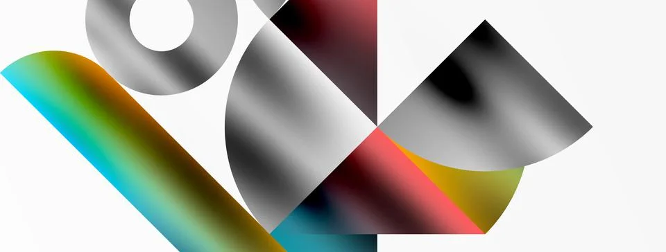 Mosaic pattern composition featuring harmonious interplay of triangles, lines Ilustración de archivo