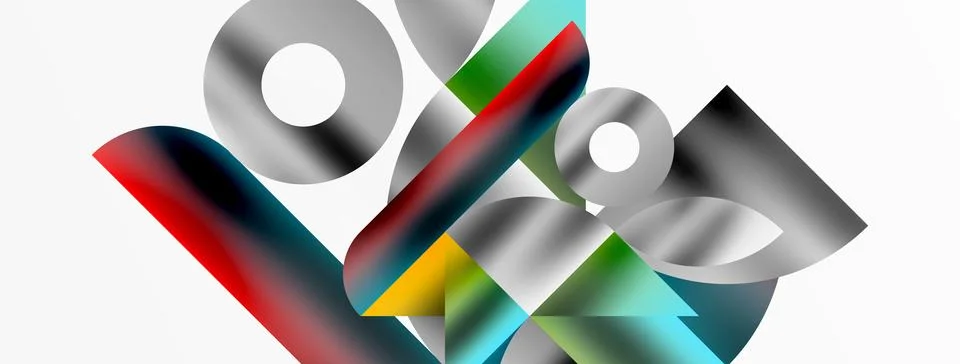 Mosaic pattern composition featuring harmonious interplay of triangles, lines Stock Illustration