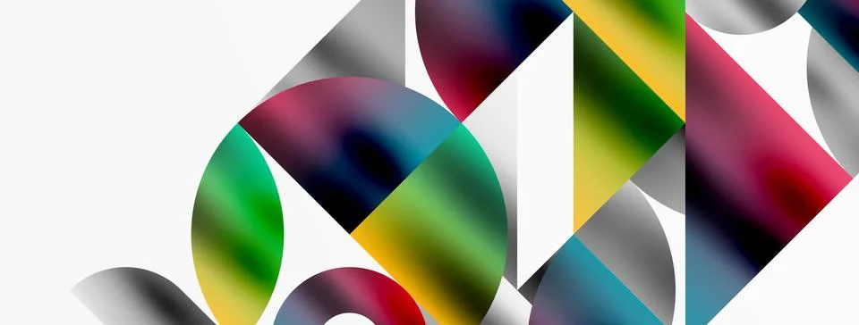 Mosaic pattern composition featuring harmonious interplay of triangles, lines 스톡 일러스트