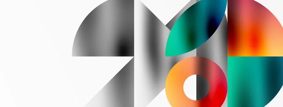 Mosaic pattern composition featuring harmonious interplay of triangles, lines Ilustración de archivo