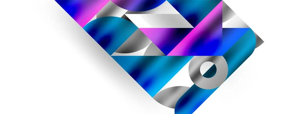 Mosaic pattern composition featuring harmonious interplay of triangles, lines Stockillustratie