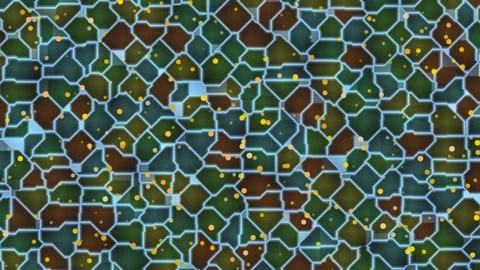 Mosaic Pattern with Green Brown Tiles. Video stock 329928614