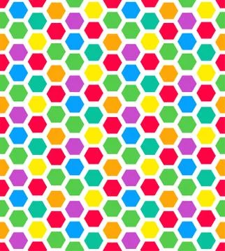Mosaic pattern of hexagons, seamless 스톡 일러스트