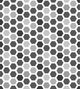 Mosaic pattern of hexagons, seamless Stock Illustration