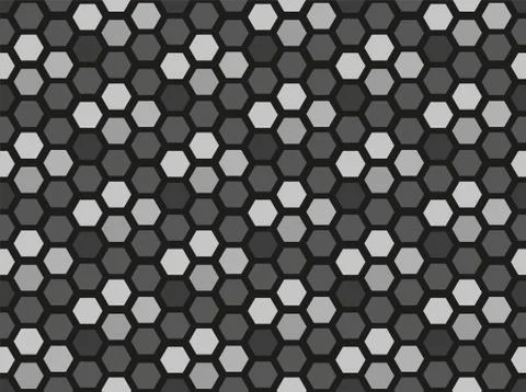 Mosaic pattern of hexagons, seamless Stock Illustration