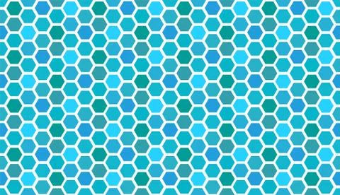 Mosaic pattern of hexagons, seamless Stock Illustration
