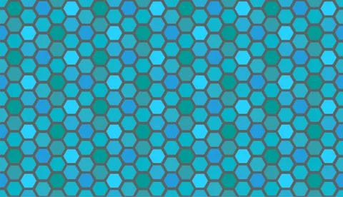 Mosaic pattern of hexagons, seamless Stock Illustration