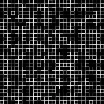 Mosaic pattern with random squares - Black and white geometric texture Stock Illustration