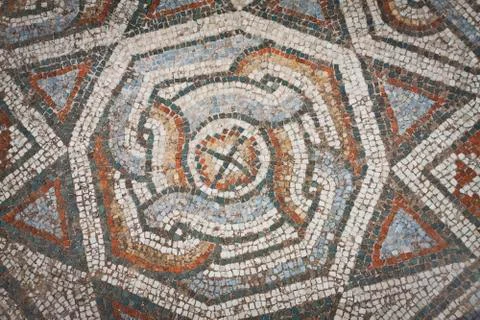 Mosaic Pattern from Sardis in Turkey Stock Photos