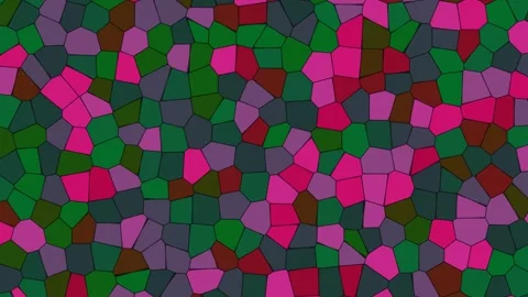 Mosaic pattern with varied shapes and colors in an Stock Footage 338165818
