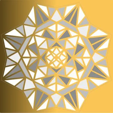 Mosaic pattern. Vector illustration. Monochrome. Stock Illustration